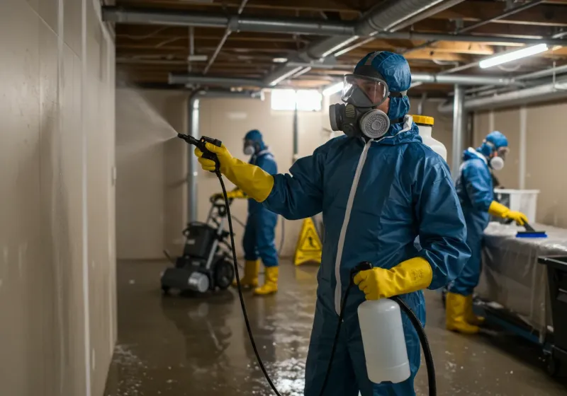 Basement Sanitization and Antimicrobial Treatment process in Hemby Bridge, NC